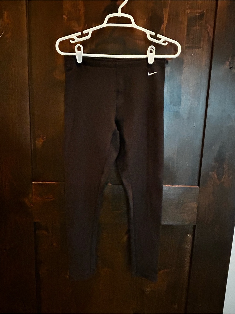 Nike Black Girls' Athletic Leggings with White Swoosh
